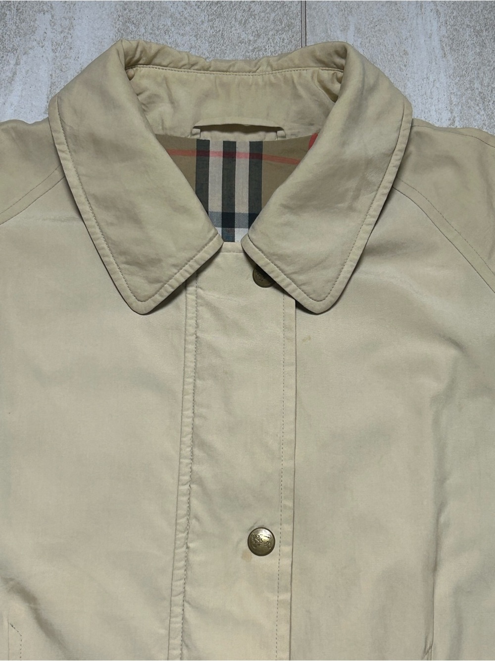 VINTAGE BURBERRY MENS UTILITY FIELD JACKET SZ M NOVA CHECK PLAID USA MADE RARE - Picture 2 of 16